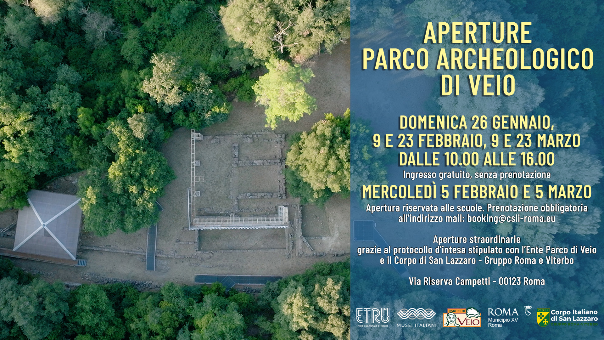 APERTURE DEL PARCO ARCHEOLOGICO DI VEIO