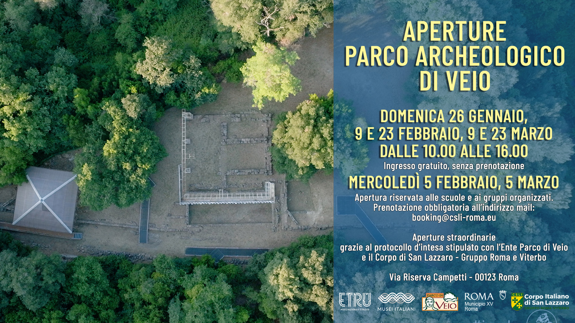 APERTURE DEL PARCO ARCHEOLOGICO DI VEIO