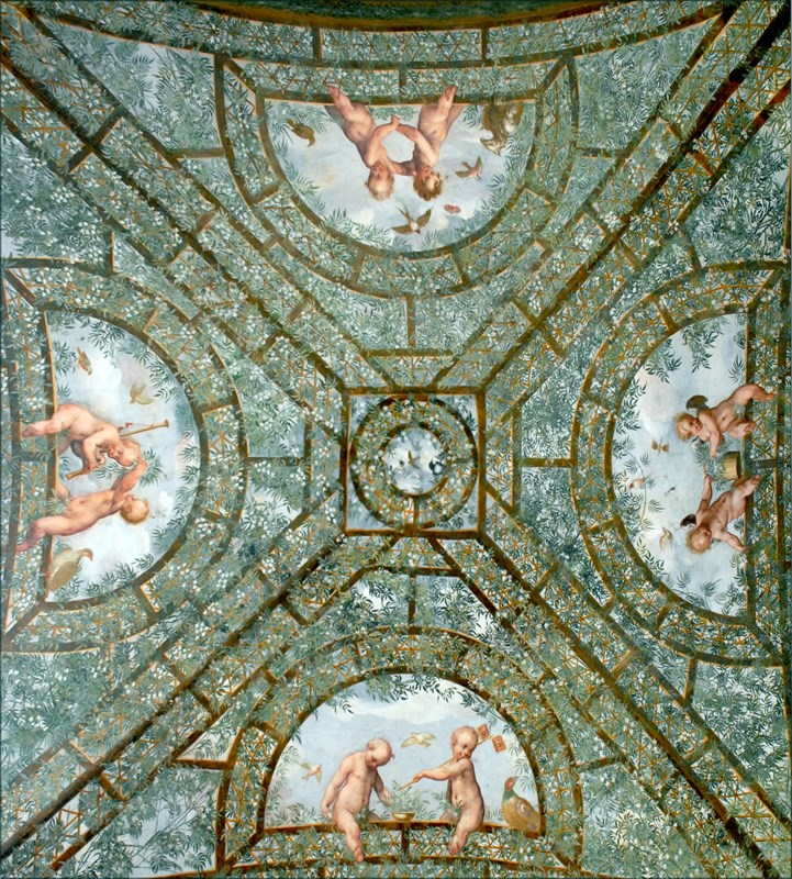 Pietro Venale da Imola e aiuti, affreschi dell’emiciclo di Villa Giulia, Roma, 1553-55 circa