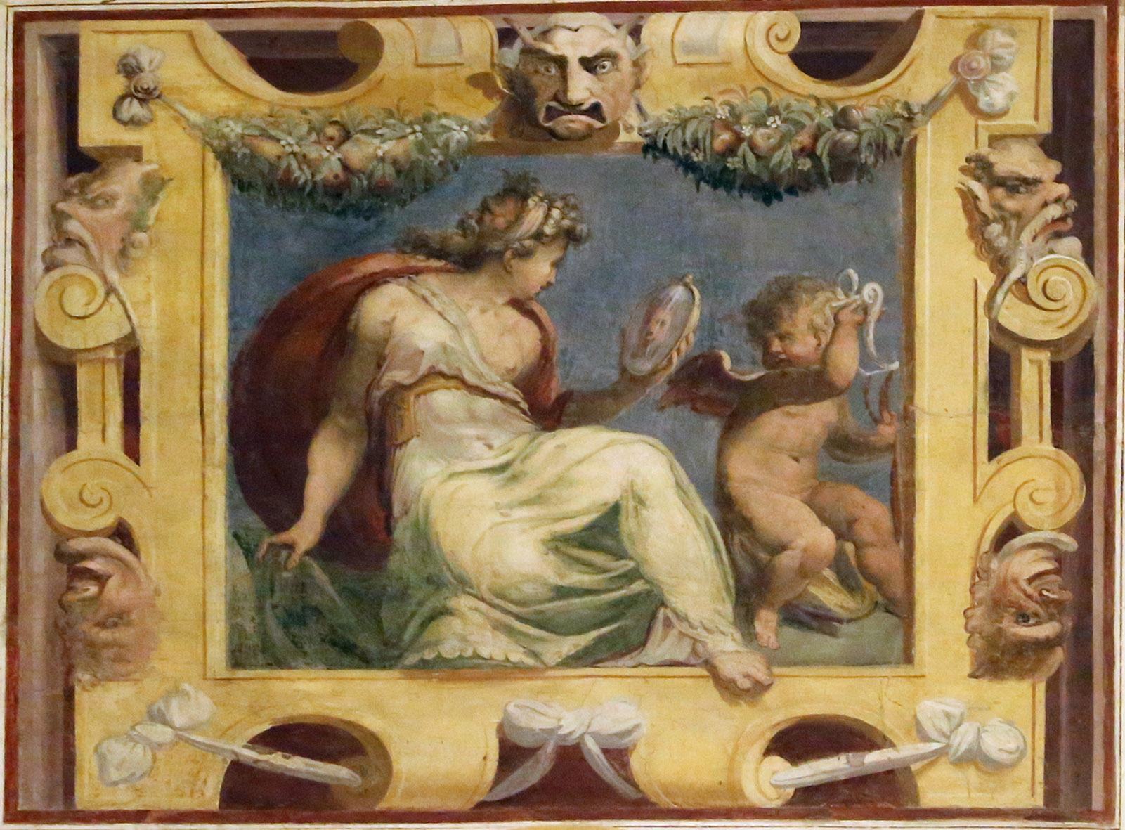 Prospero Fontana, Allegoria della Prudenza, affresco, 1553-1555